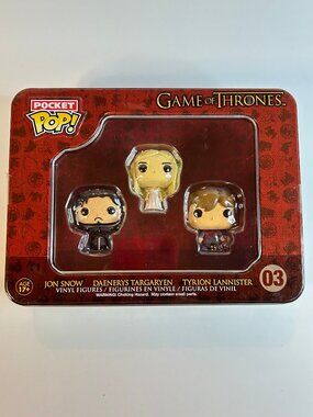 Funko Game of Thrones Pocket Pop! Mini Vinyl Figure Tin 3-Pack NEW SEALED